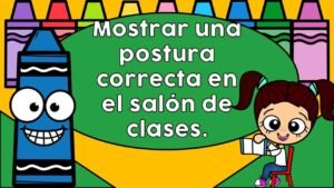 reglas del salón con temática de crayola