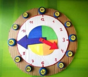 reloj de carton