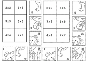 Rompecabezas de tablas de multiplicar
