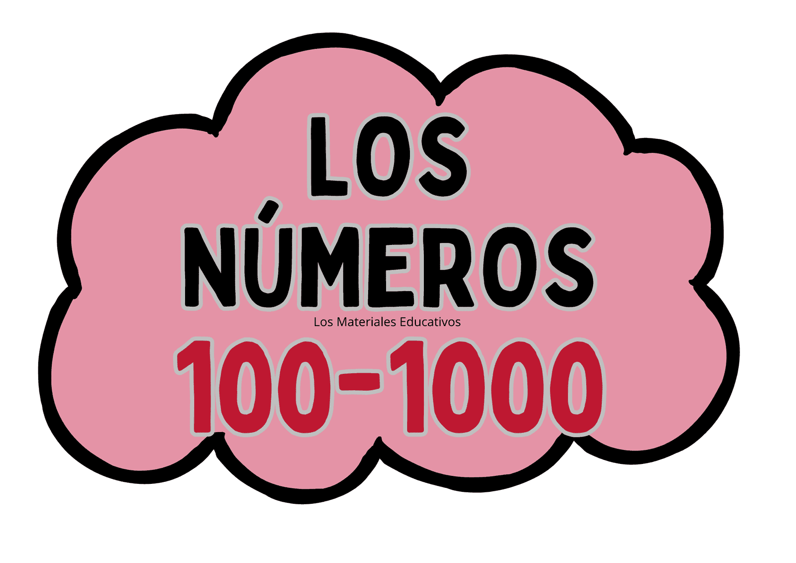 carteles de los numeros de 100 en 100 hasta 1000