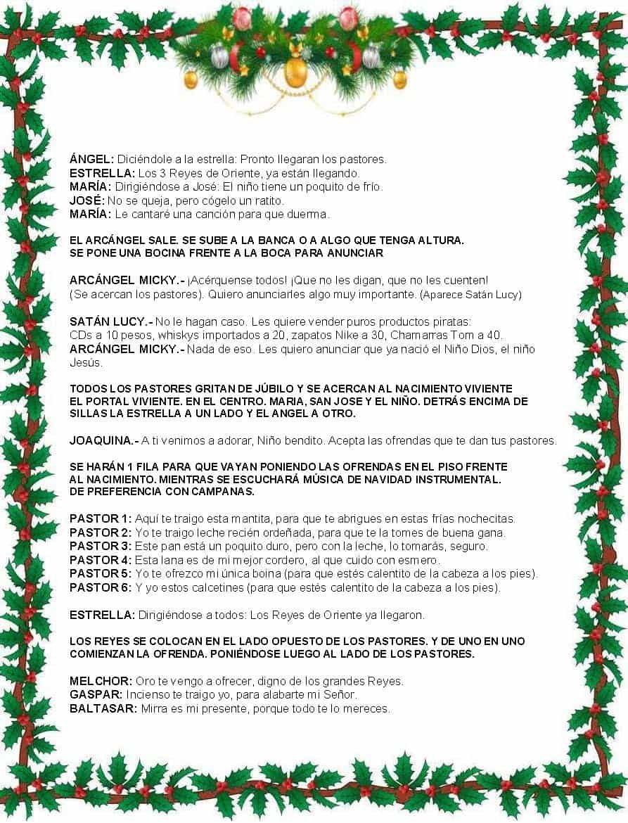 pastorela navideña corta