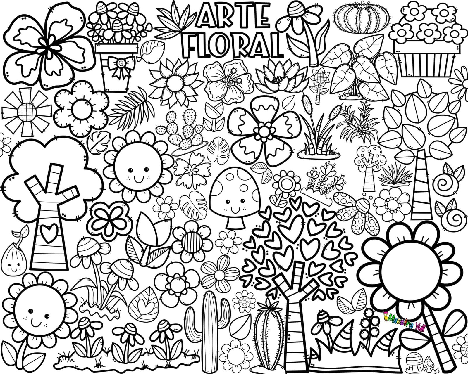 mural para imprimir y colorear 