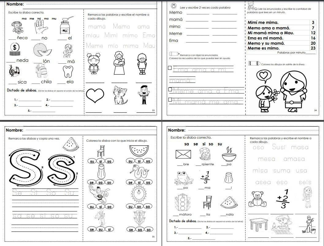 Actividades de lectoescritura 