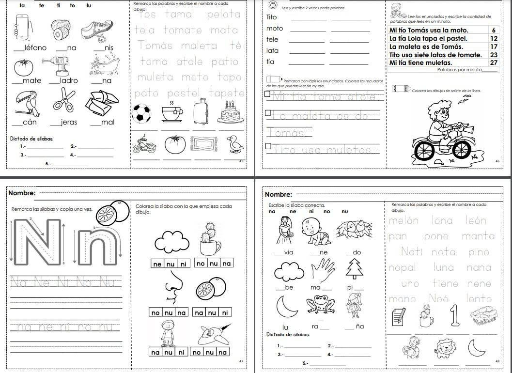 Actividades de lectoescritura 
