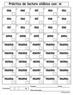 Lectura de palabras con ma me mimo mu