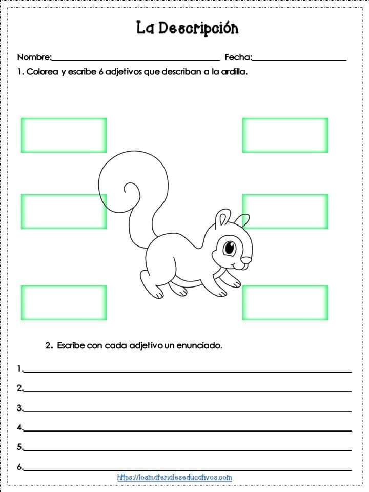 Adjetivos para niños