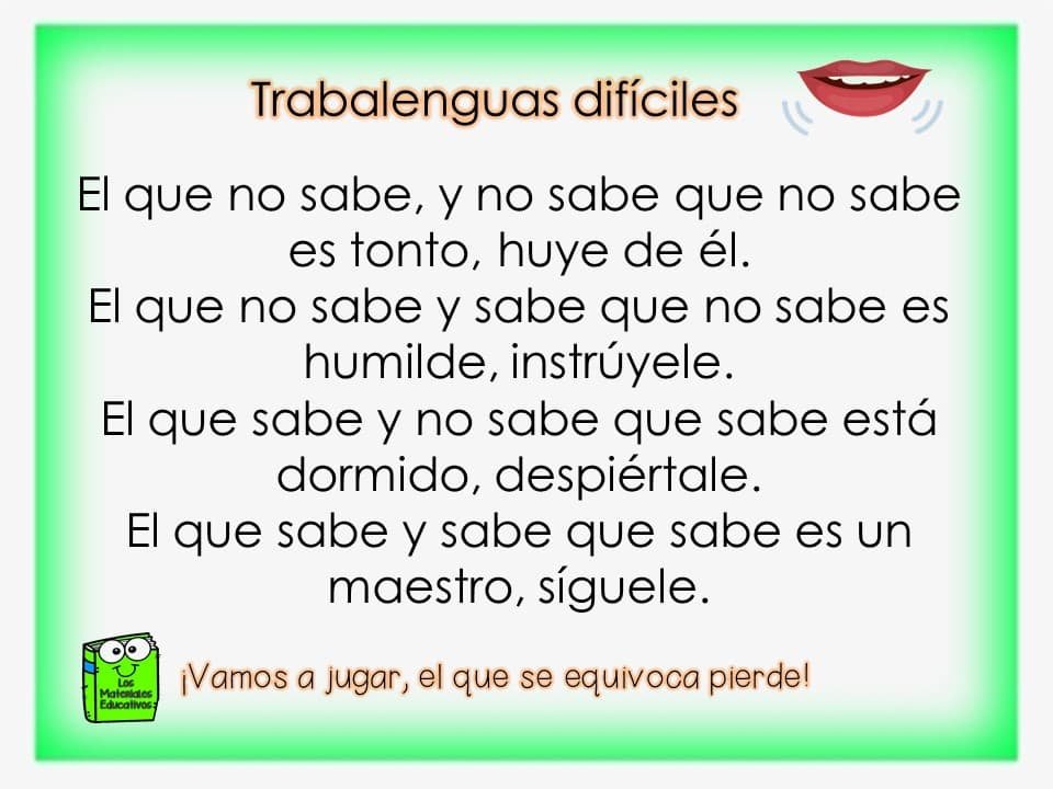 Ejemplo de trabalenguas dificiles
