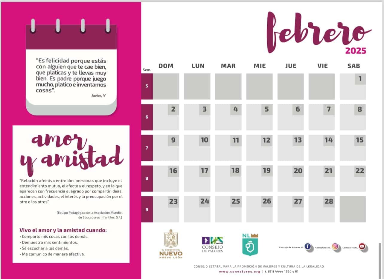 valor mes de febrero 2025