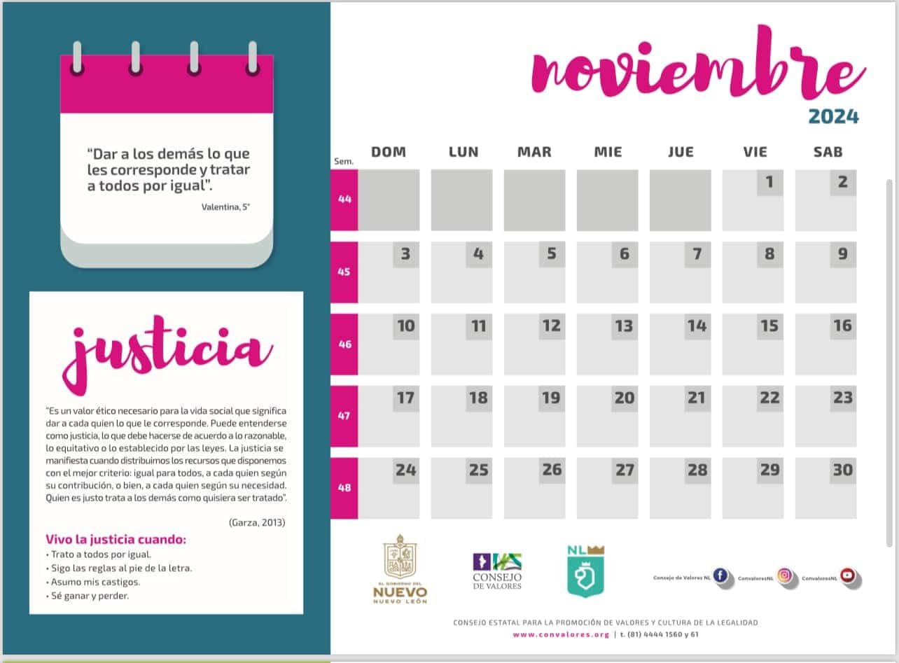 Valor del mes de noviembre 2024