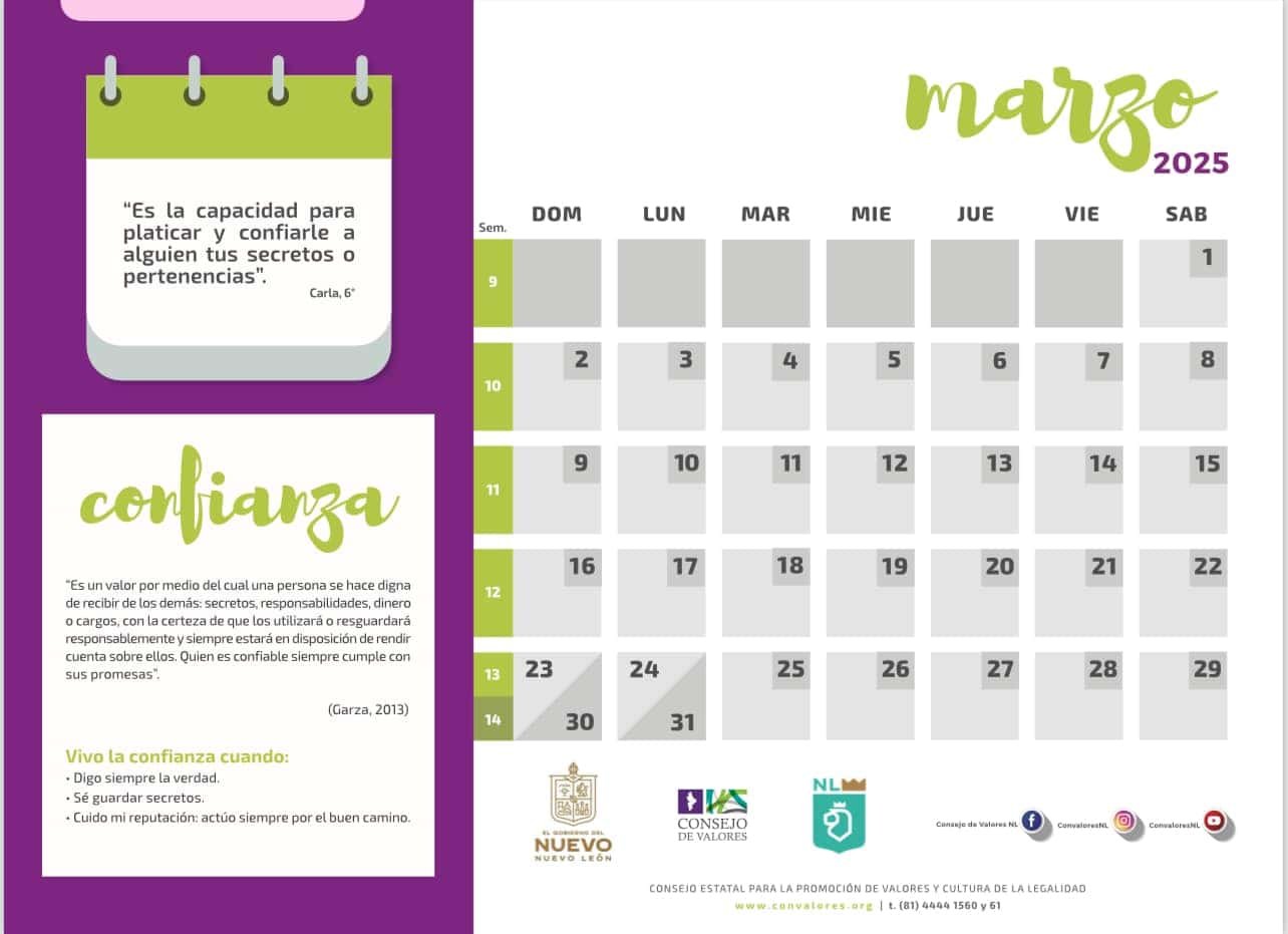 Valor del mes de marzo 2025
