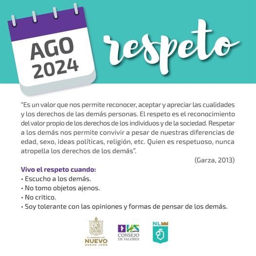 Valor del mes de agosto 2024